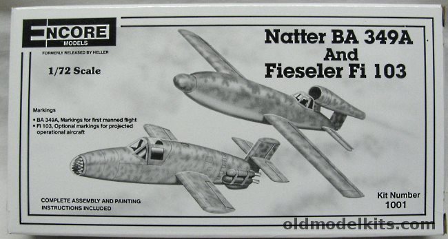 Encore 1/72 Natter BA-349A and Fieseler Fi-103, 1001 plastic model kit